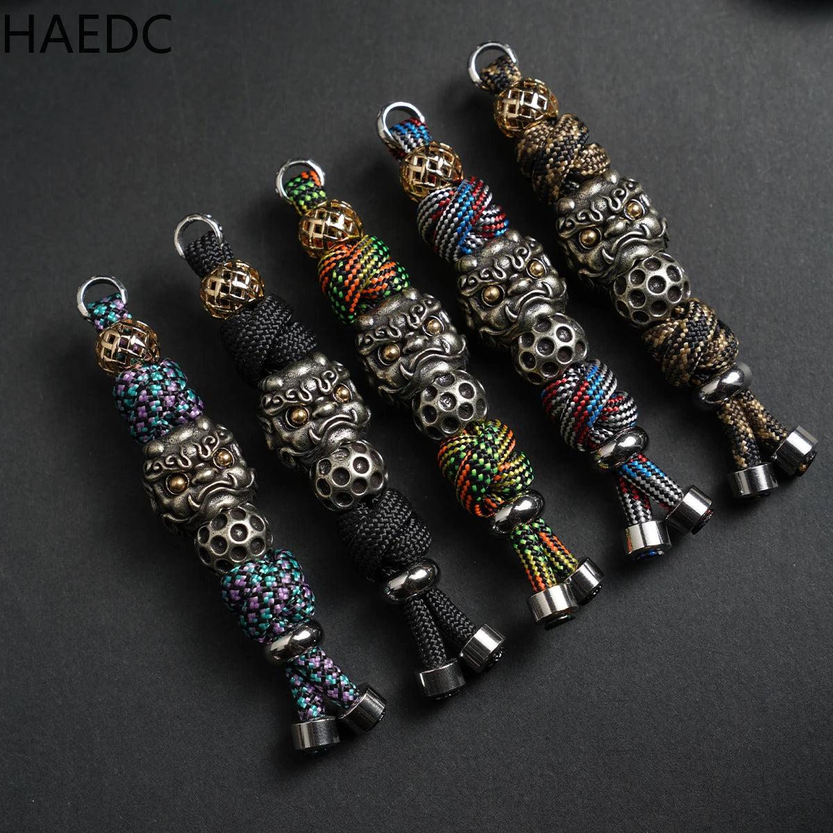 HAEDC Handmade Woven Paracord Keychain  EDC Pendant