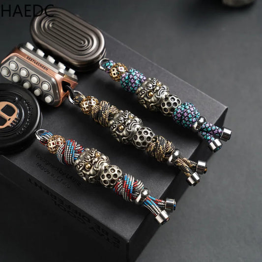 HAEDC Handmade Woven Paracord Keychain  EDC Pendant