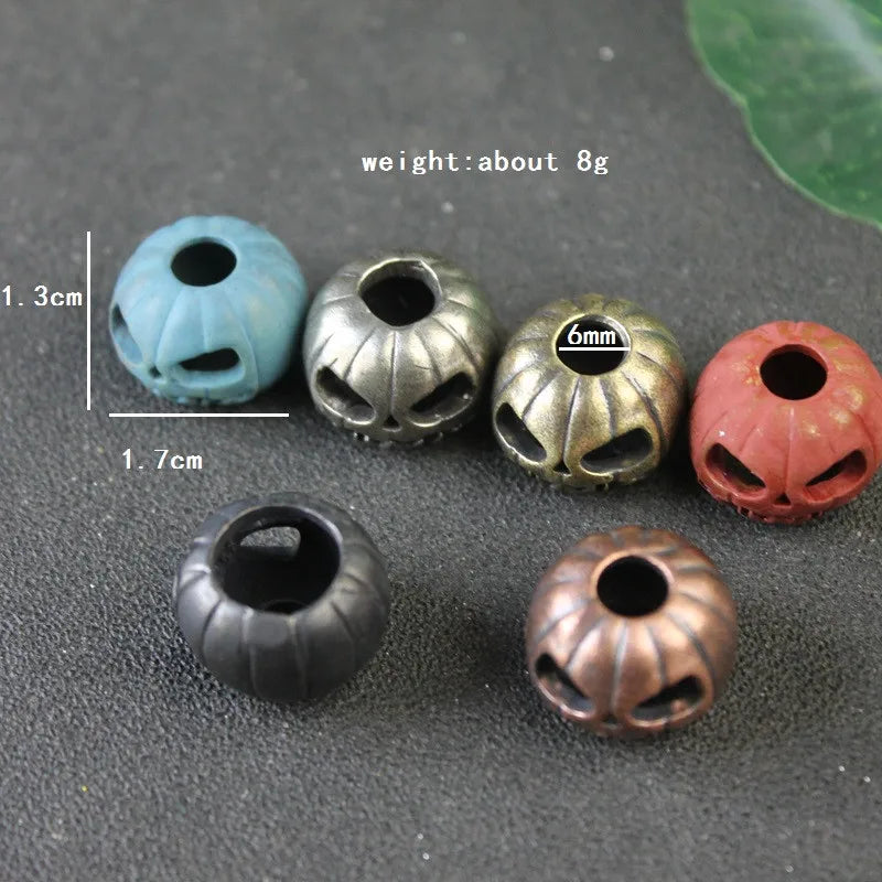 Halloween Pumpkin Skull Face Lantern EDC Brass Knife