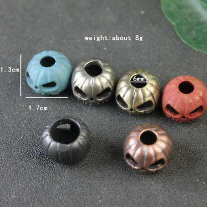 Halloween Pumpkin Skull Face Lantern EDC Brass Knife