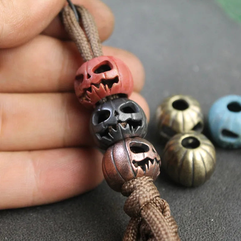 Halloween Pumpkin Skull Face Lantern EDC Brass Knife