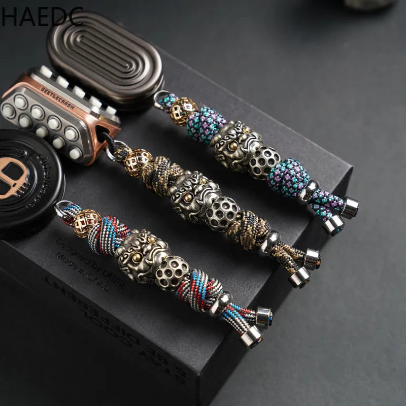 HAEDC Handmade Woven Paracord Keychain  EDC Pendant