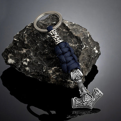 Punk Thor's Hammer Survival Keychain Men